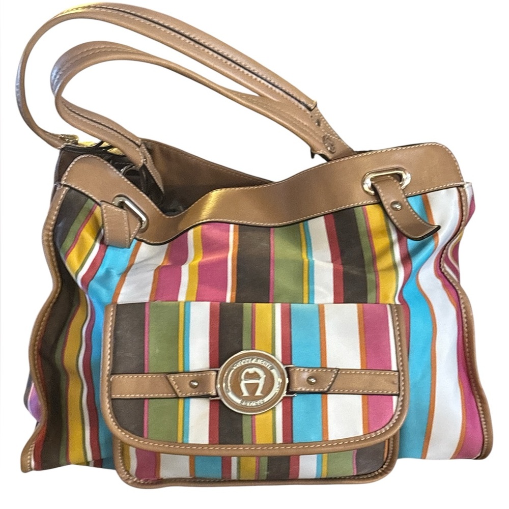 Etienne Aigner Colorful Striped Women's Bag